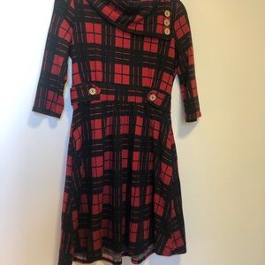 ModCloth Coach tour dress plaid